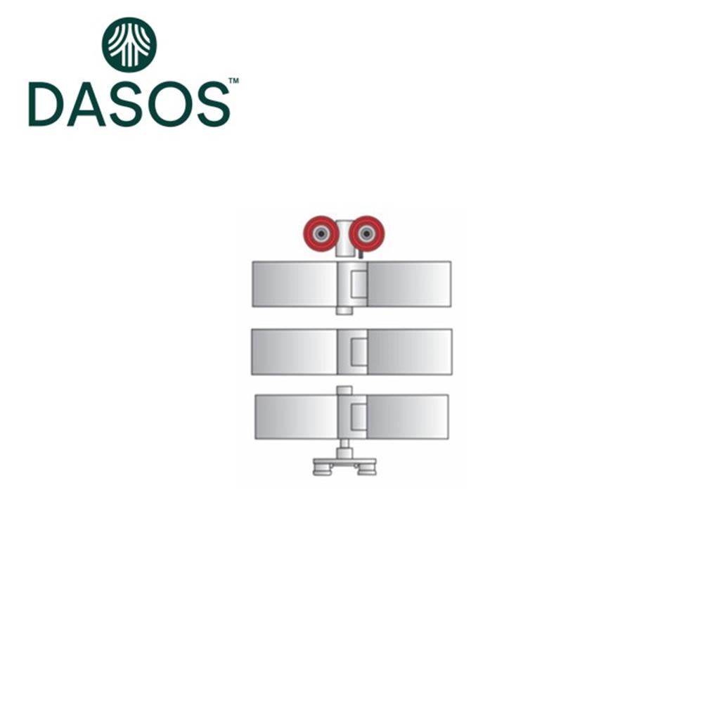 Glass To Glass Hinges with Top Roller & Bottom Guide